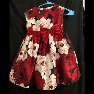 Little Girl Red and White Dress